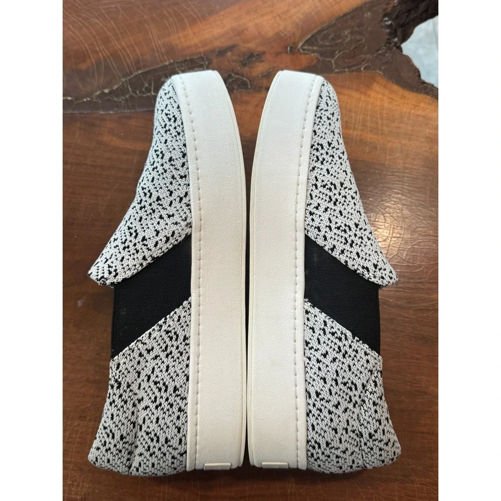 Vince Women's Knit Slip-On Sneakers Black White‎ Size 11 EUR 41 NWOT